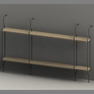 estante de exhibición de pared